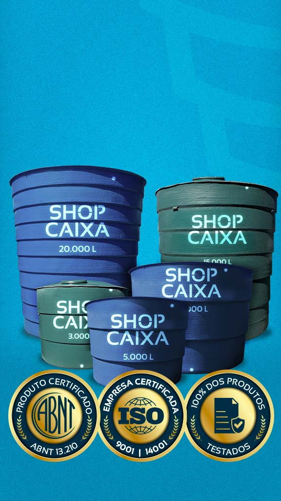 Caixas d'água e<br> Tanques em Fibra Direto da Fábrica