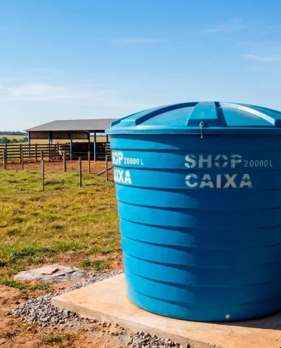 Armazenar água em grande volume na fazenda antes da seca